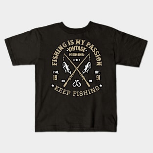 Fishing my passion Kids T-Shirt